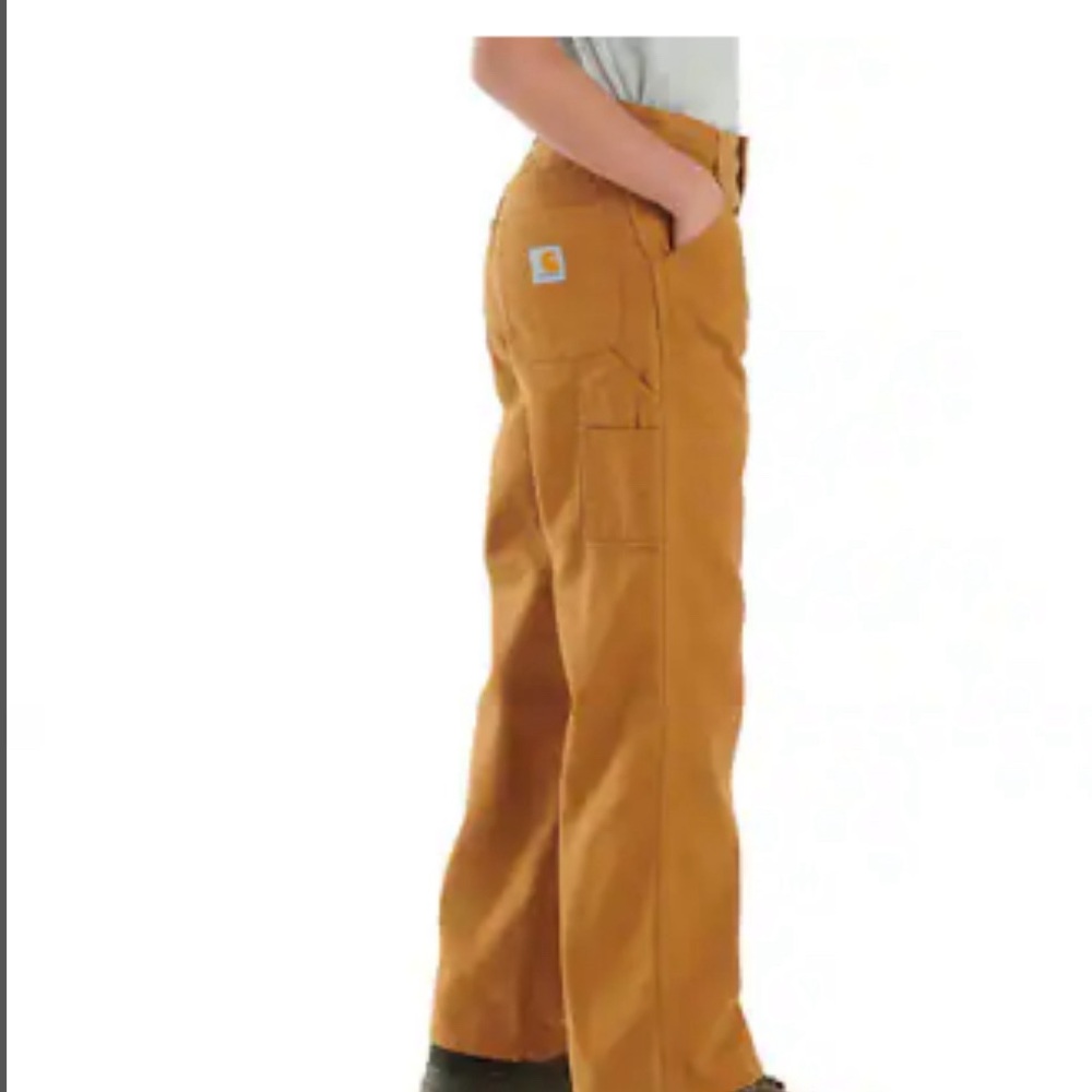 Carhartt‎ Kids Size 16 Brown Loose Fit Utility Bootcut Work Pants BN8316-B NWT
